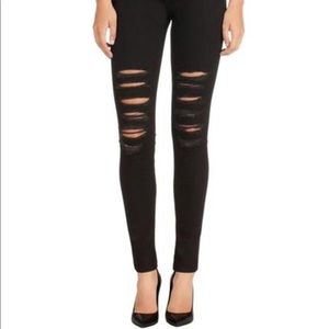 J Brand Ripped Black Jeans